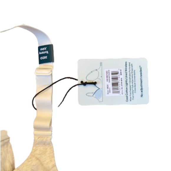 Tommy John Cool Cotton Lightly Lined Wireless Bra - 38DD - Picture 6 of 7